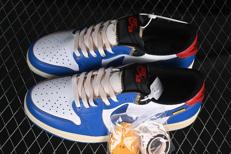 All categories Air Jordan Jordan series basketball shoes Air Jordan 1 Low Air Jordan 1 Low AJ1 Joe 1 UN blue and white low-top cultural and casual sneakers HQ6998-146